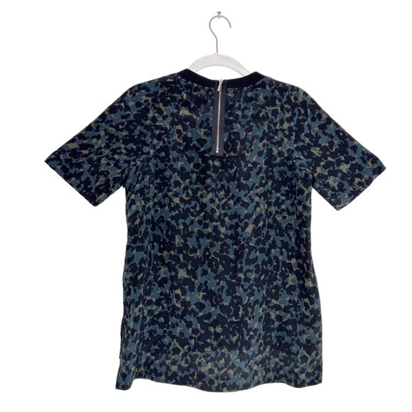 Madewell Ink Spot Leopard Silk Front Row Blouse - Size XS - Picture 4 of 6